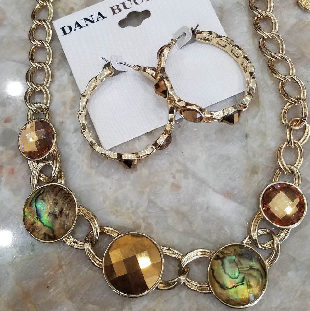 NWT DANA BUCHMAN NECKLACE & EARRING SET